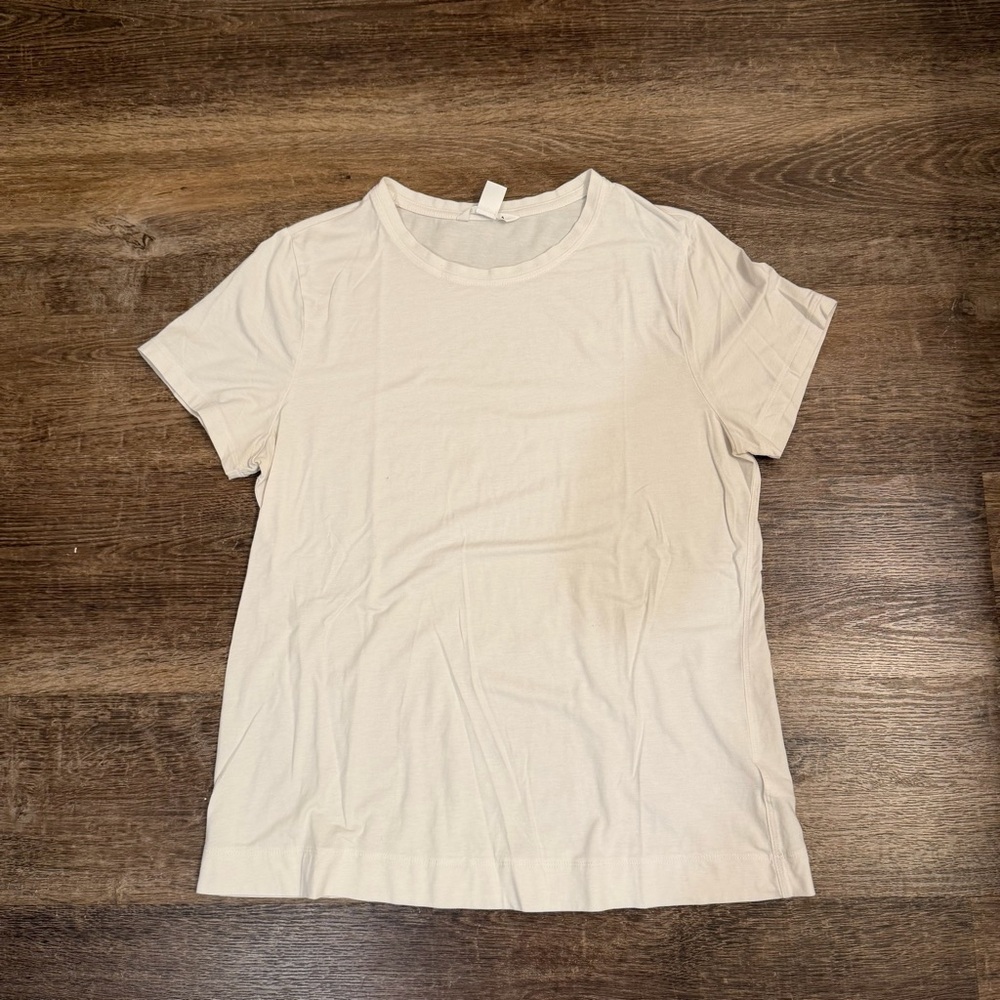 Athleta Short Sleeve Crew Tee - Cream